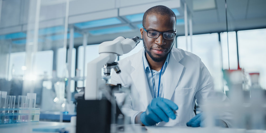 A researcher in a laboratory