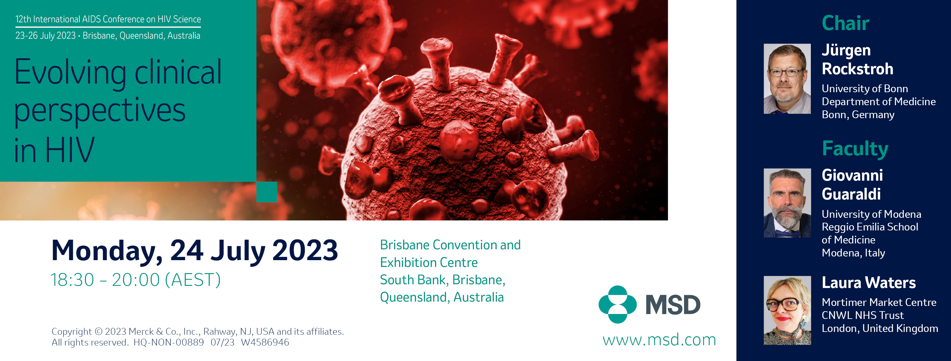 IAS 2023, the 12th IAS Conference on HIV Science IAS 2023