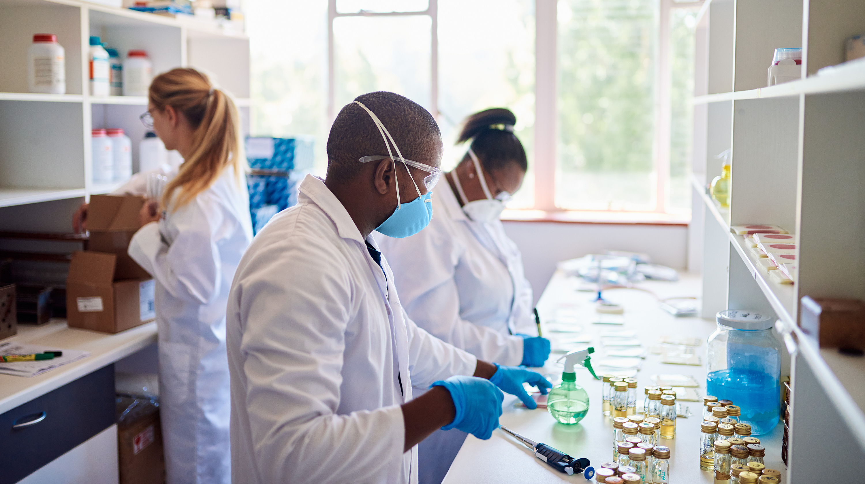 scientists in a lab